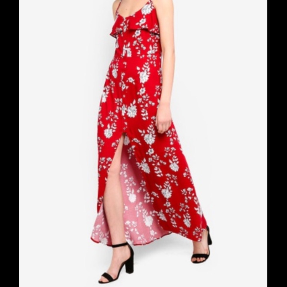 Long Red Floral Dress from Guess Los Angeles